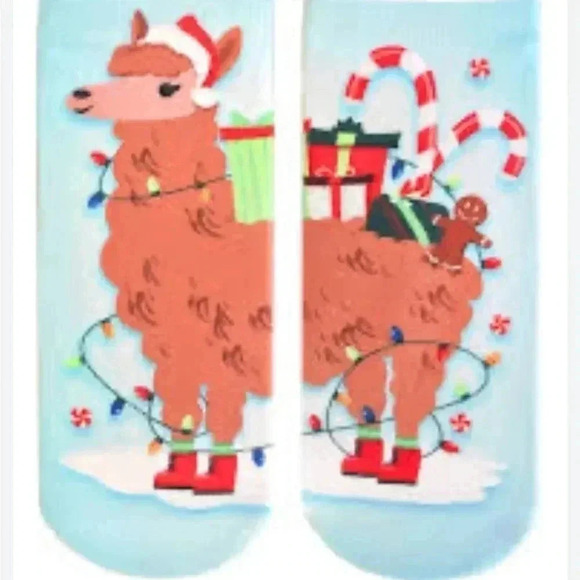 Living Royal Accessories - 𝅺LIVING Royal Llama Hand Painted Statement Socks 🧦 🦙 NWT